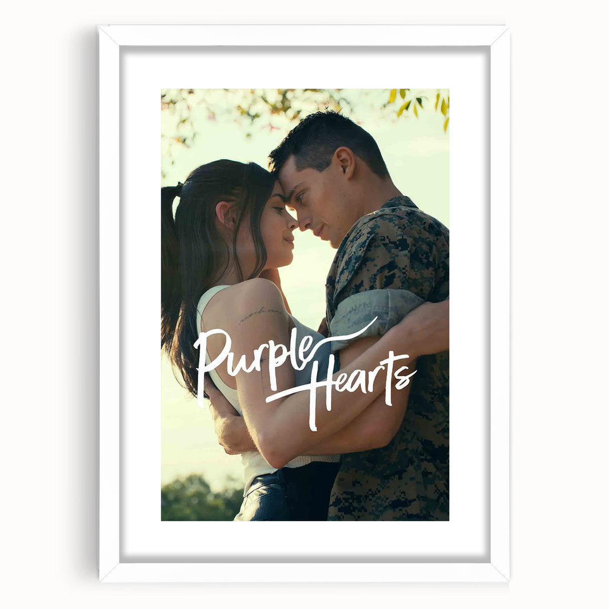 Purple Hearts 2020s Vintage Movie Poster – Romantic Wall Art Print