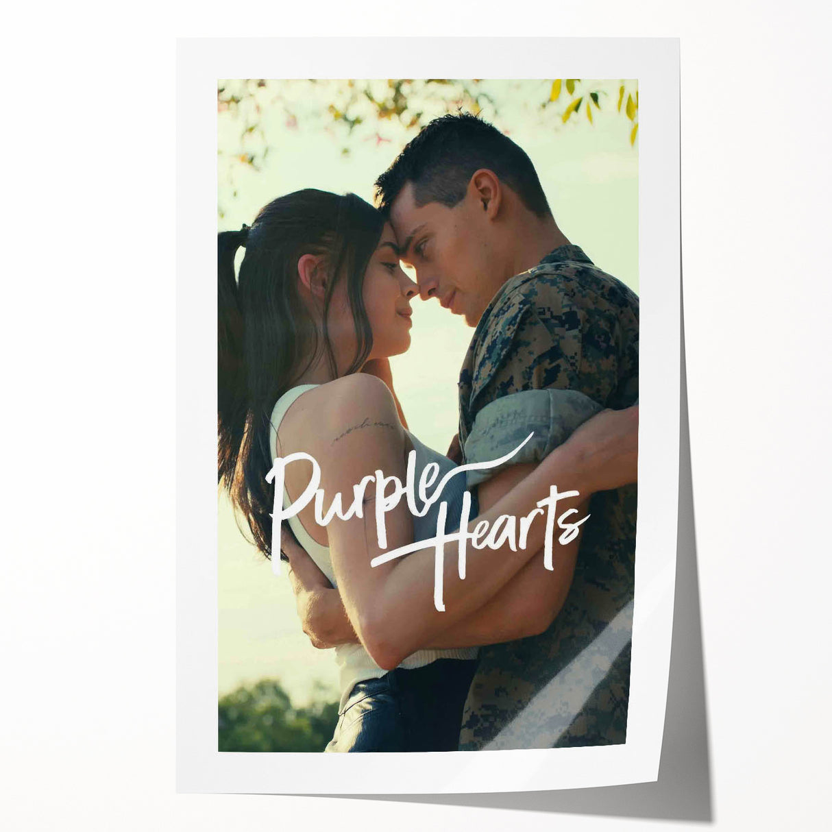 Purple Hearts 2020s Vintage Movie Poster – Romantic Wall Art Print