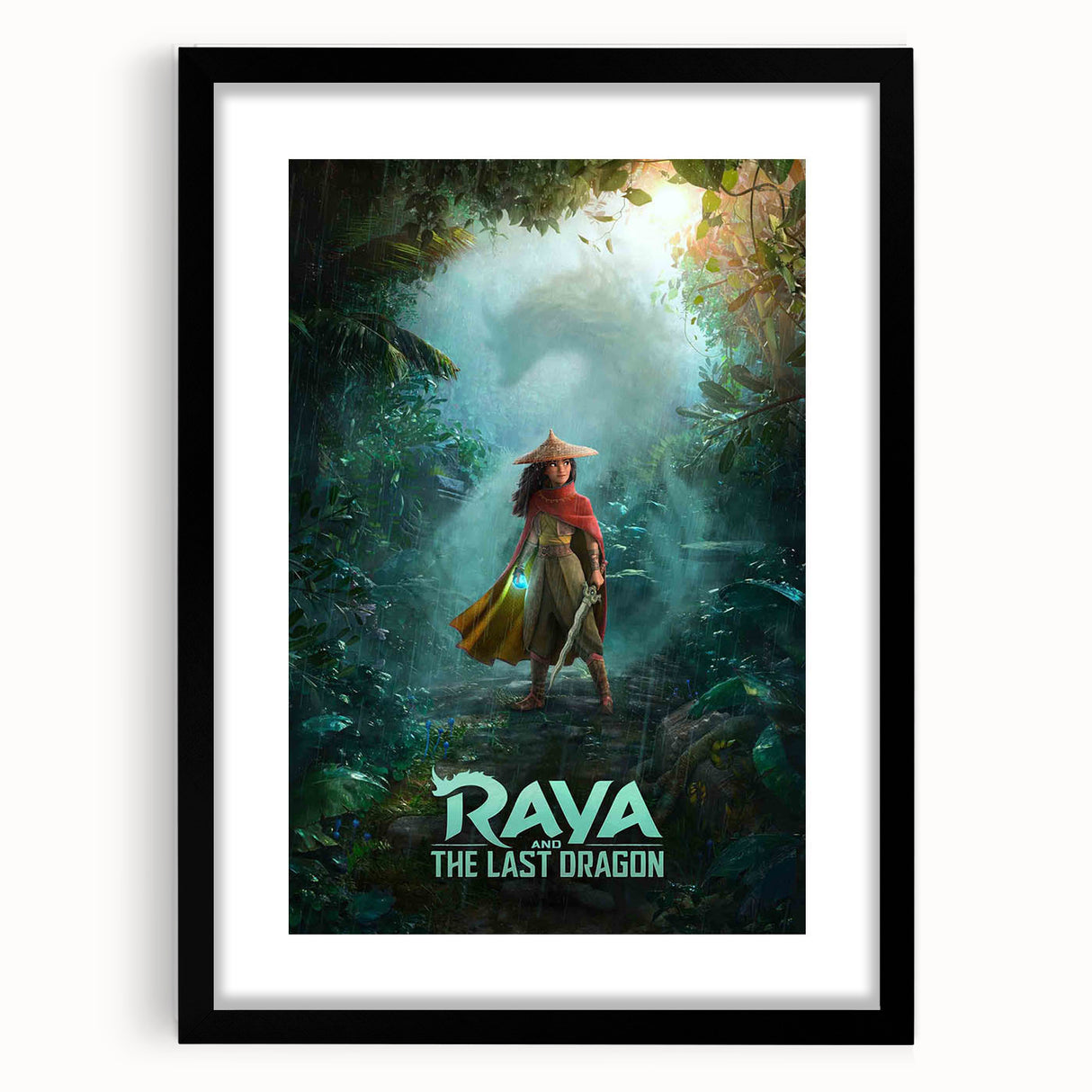 Raya and the Last Dragon Poster – 2020s Vintage Fantasy Wall Art