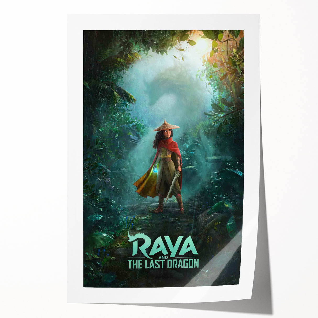Raya and the Last Dragon Poster – 2020s Vintage Fantasy Wall Art