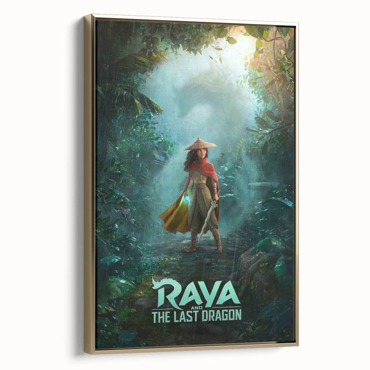 Raya and the Last Dragon Poster – 2020s Vintage Fantasy Wall Art