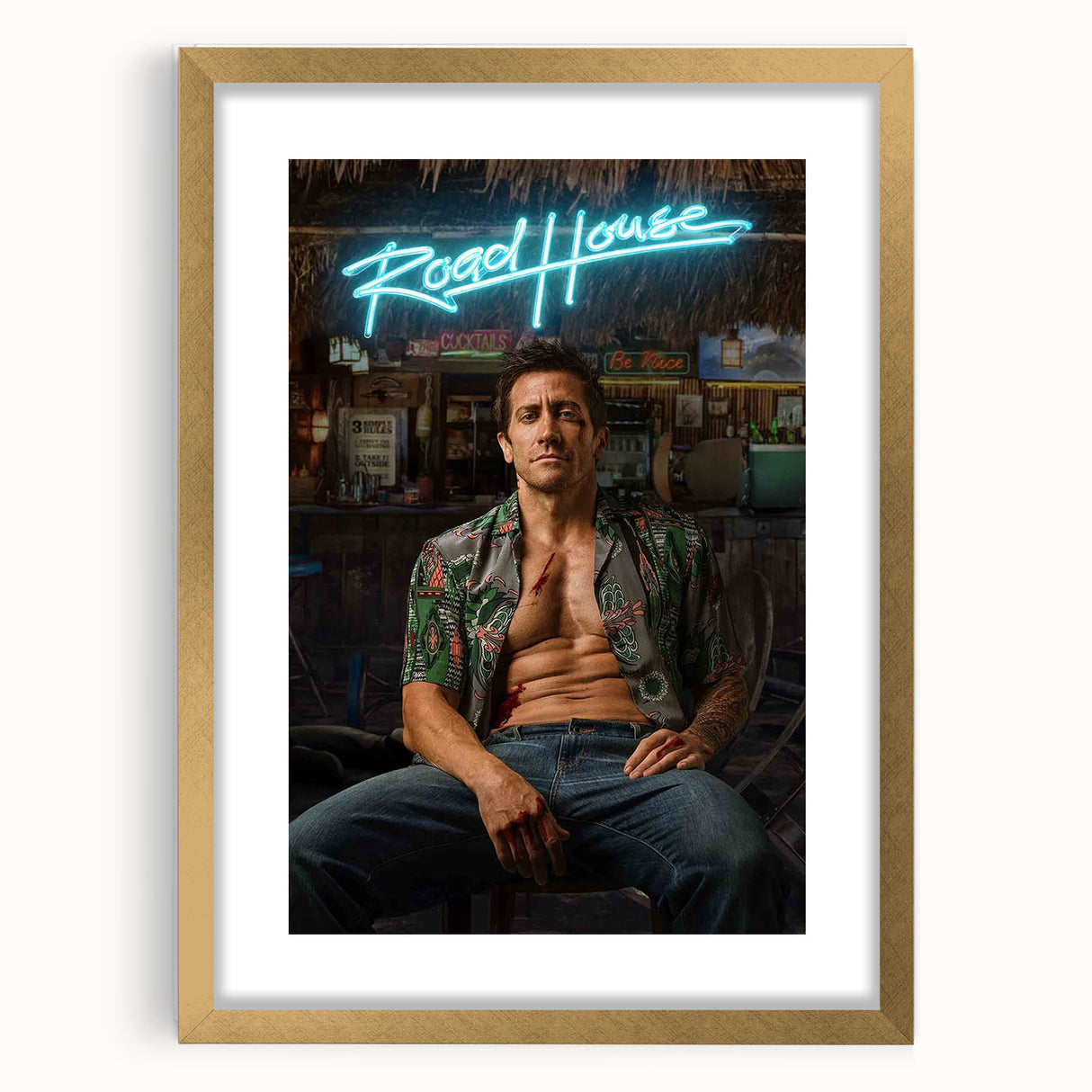 Road House 2020s Vintage Movie Poster - Retro Action Film Wall Art