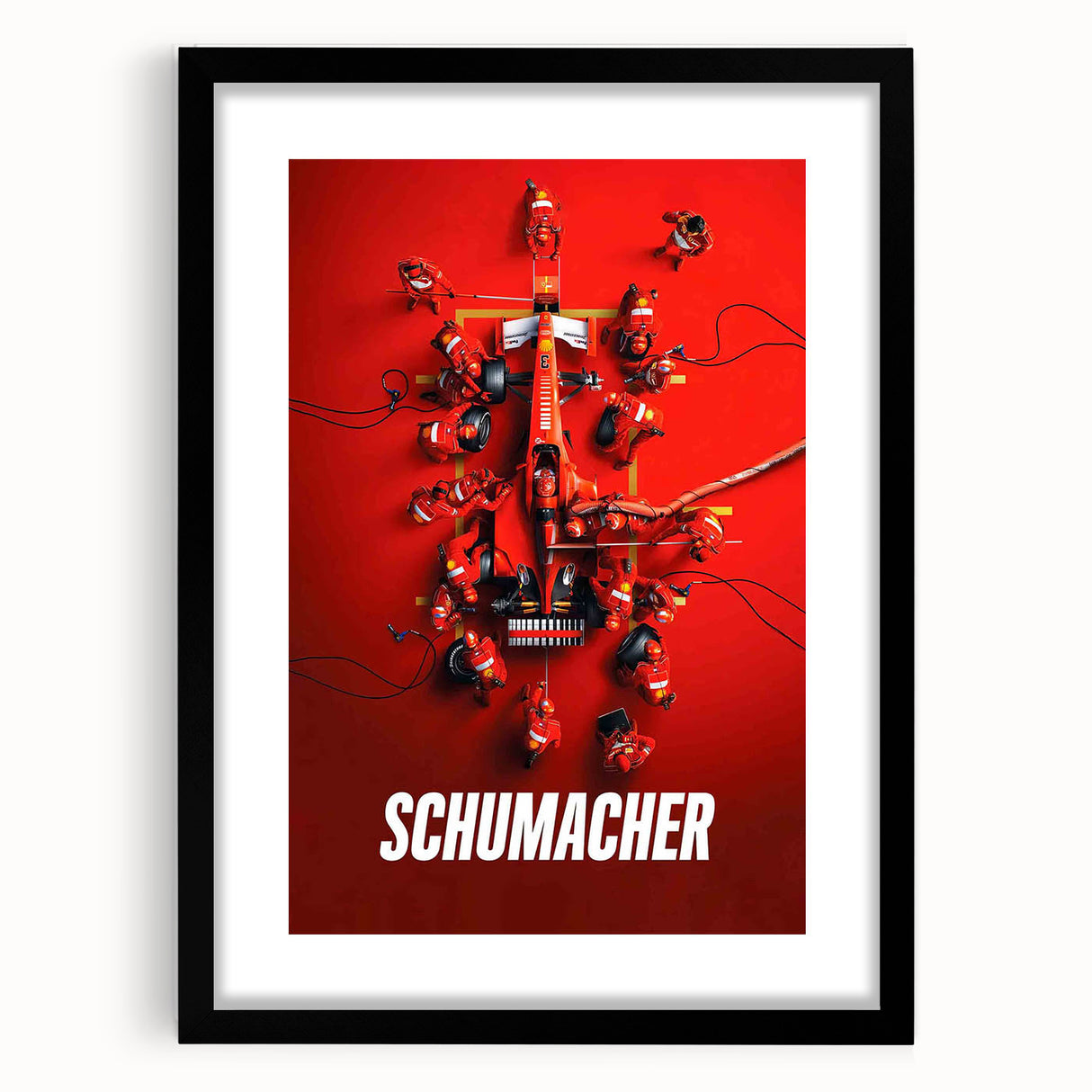 2020s Vintage Movie Poster - Schumacher Formula 1 Retro Film Art