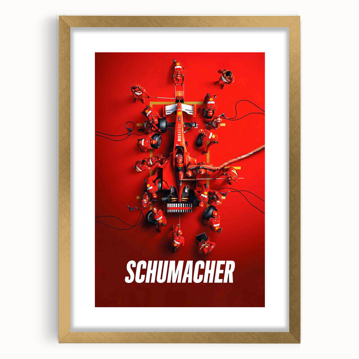 2020s Vintage Movie Poster - Schumacher Formula 1 Retro Film Art