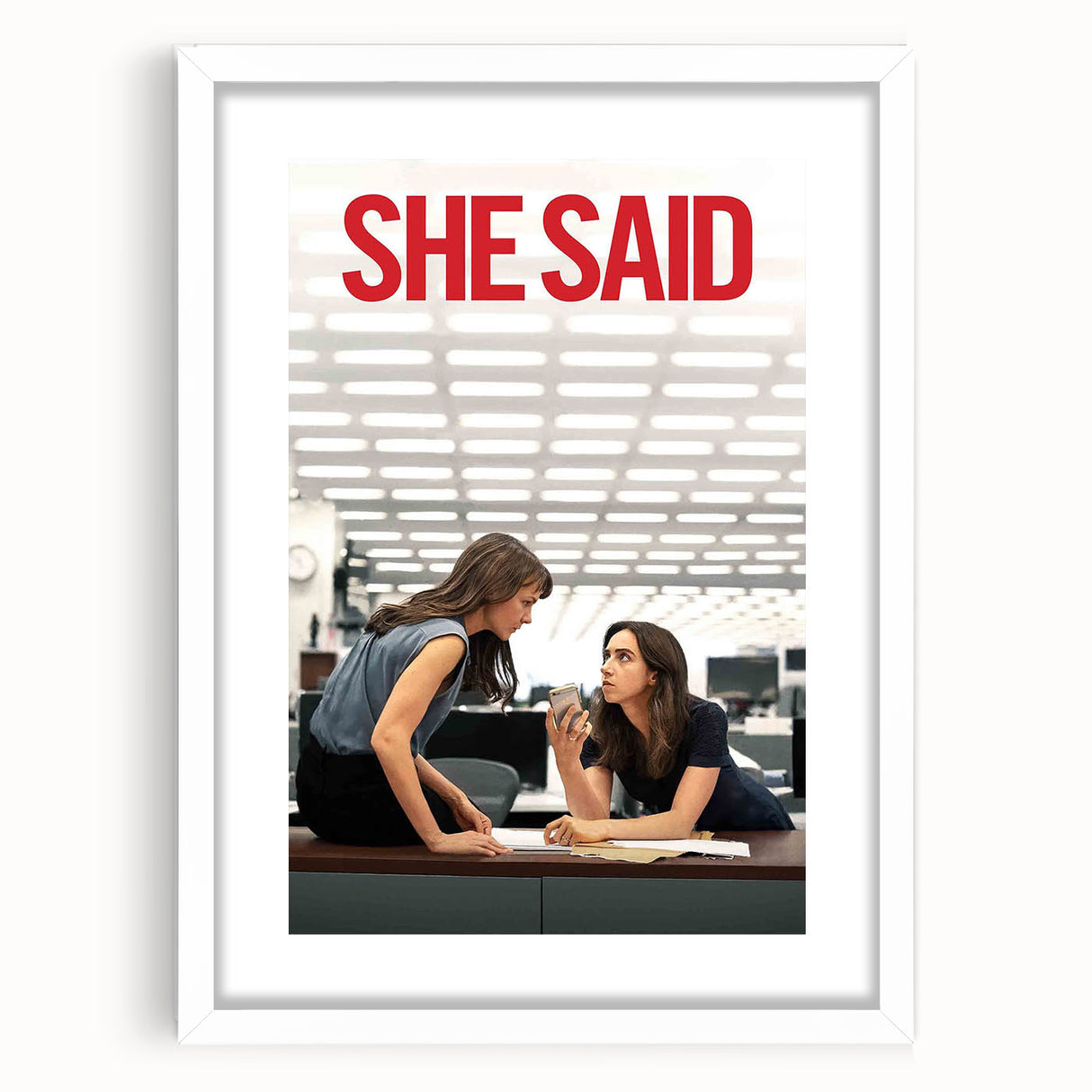 2020s Vintage Movie Poster - She Said Investigative Film Art