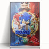 2020s Vintage Movie Poster – Sonic the Hedgehog 2 Retro Film Art