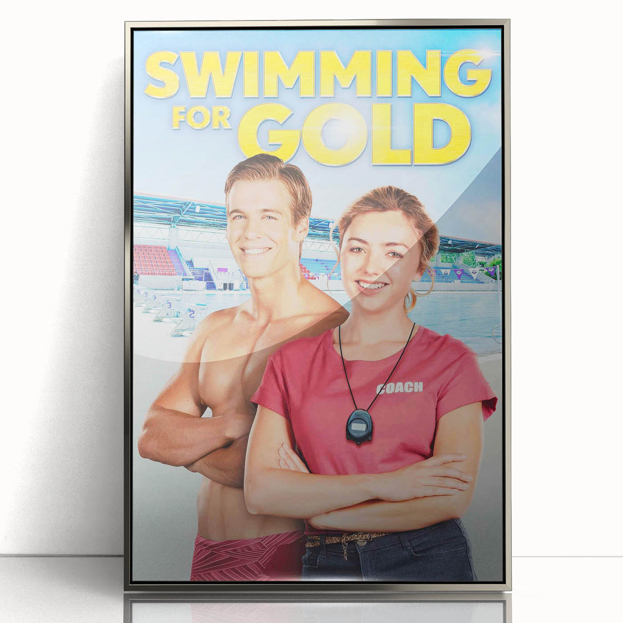 Swimming for Gold Poster – 2020s Vintage Movie Wall Art Print