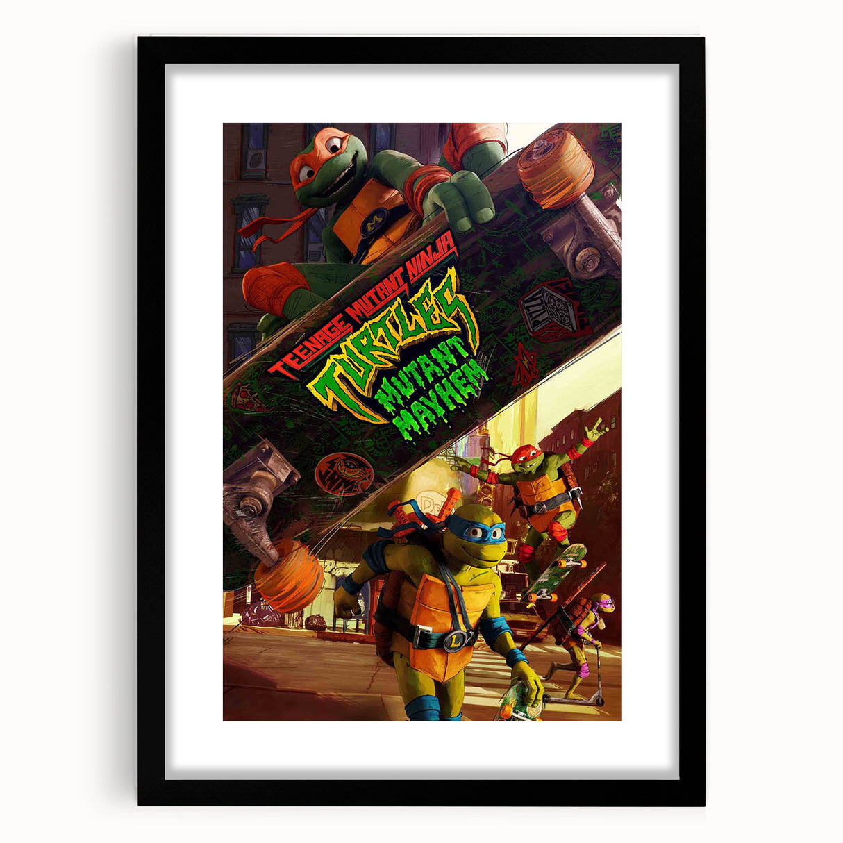 TMNT Mutant Mayhem Poster – 2020s Vintage Retro Action Art