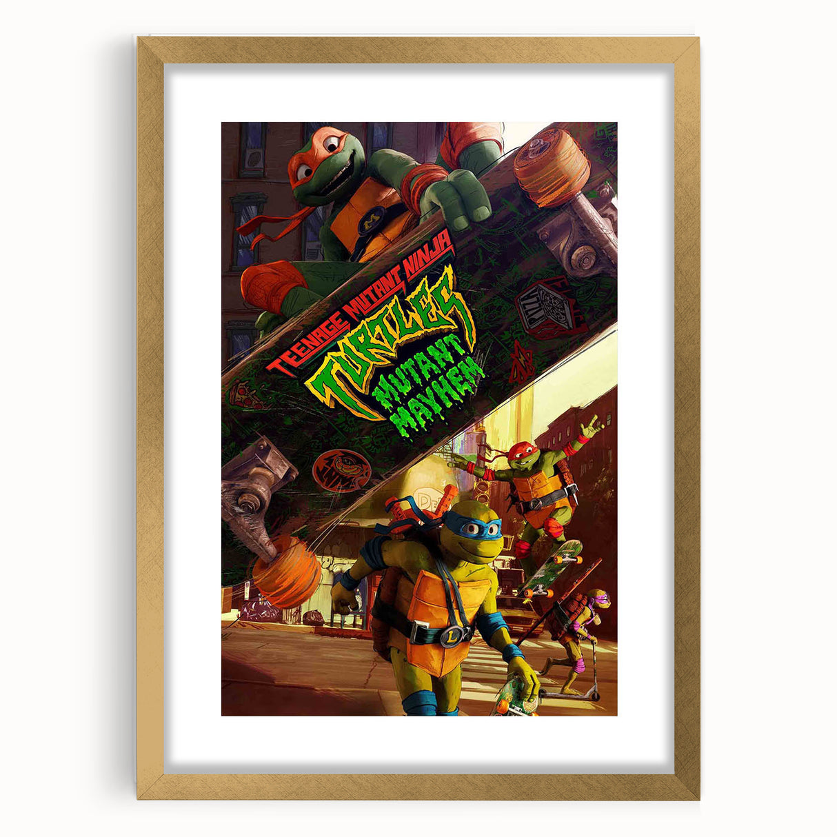 TMNT Mutant Mayhem Poster – 2020s Vintage Retro Action Art
