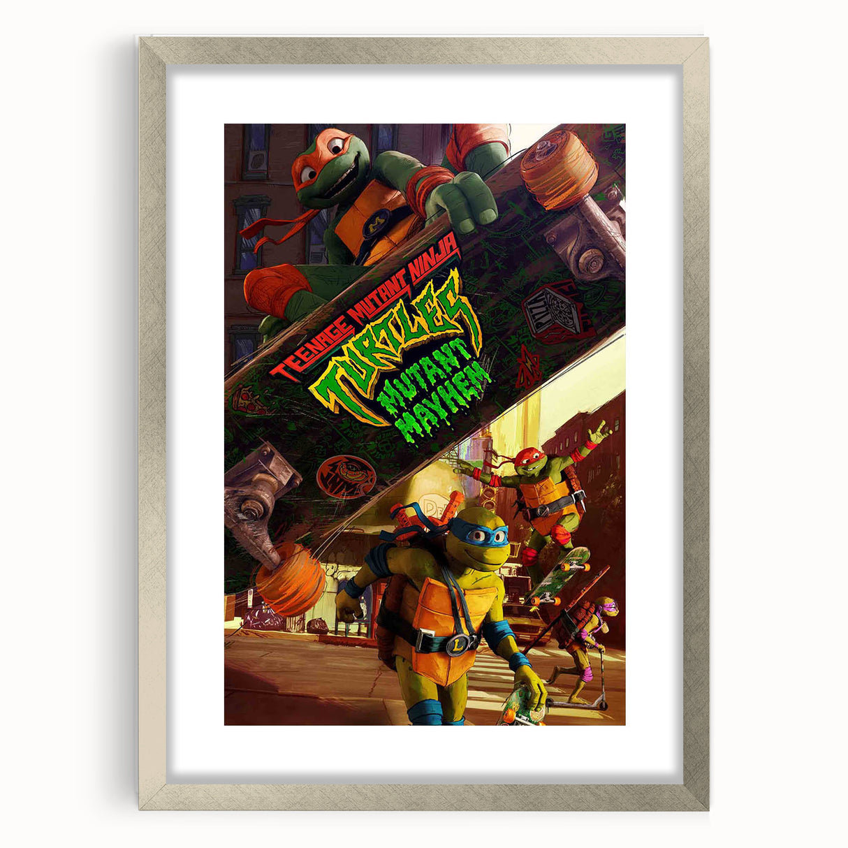 TMNT Mutant Mayhem Poster – 2020s Vintage Retro Action Art