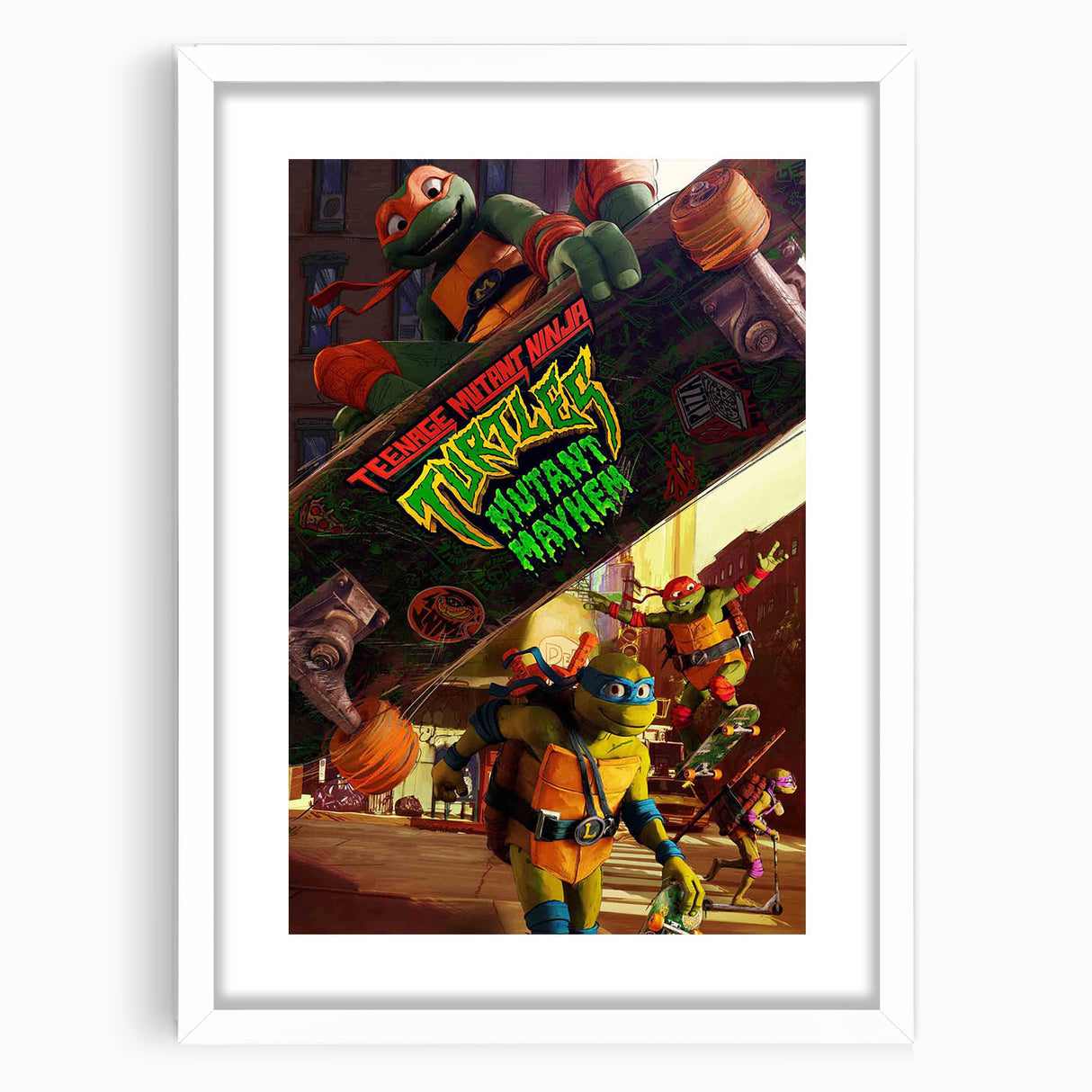 TMNT Mutant Mayhem Poster – 2020s Vintage Retro Action Art