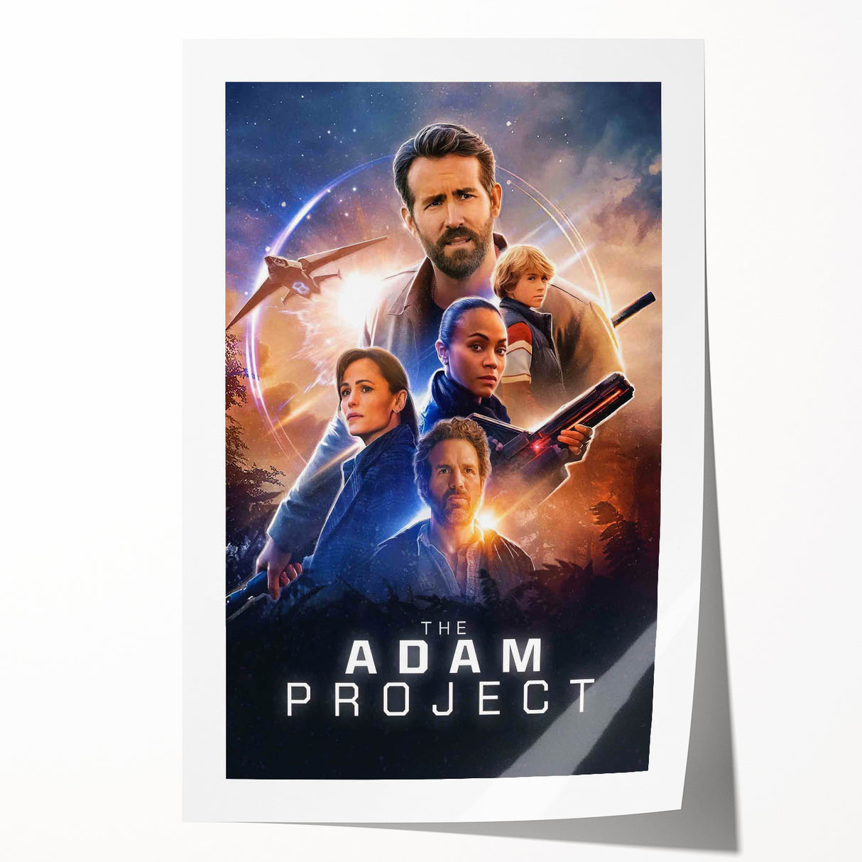 The Adam Project Poster – 2020s Vintage Sci-Fi Movie Wall Art