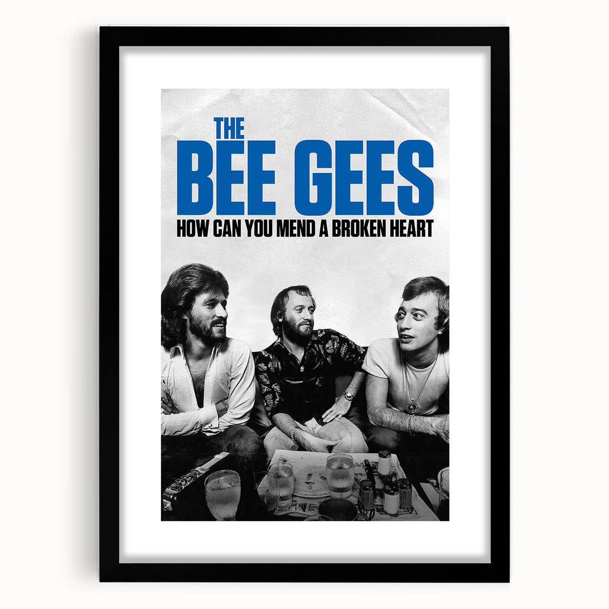 The Bee Gees Vintage 2020s Poster – Retro Music Film Wall Art Print