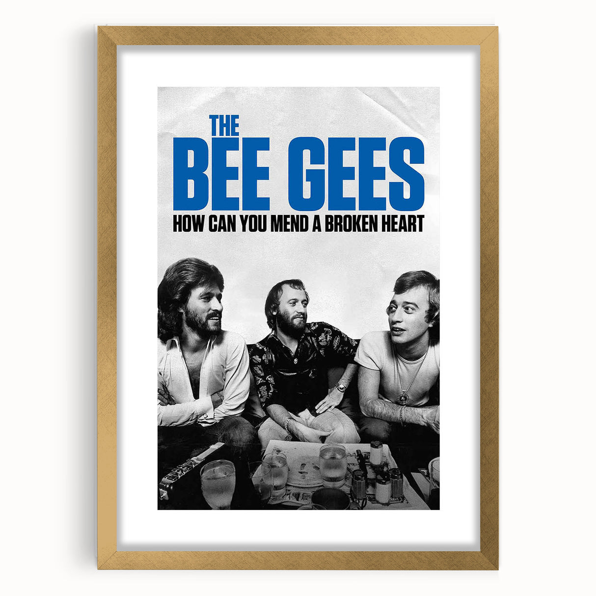 The Bee Gees Vintage 2020s Poster – Retro Music Film Wall Art Print