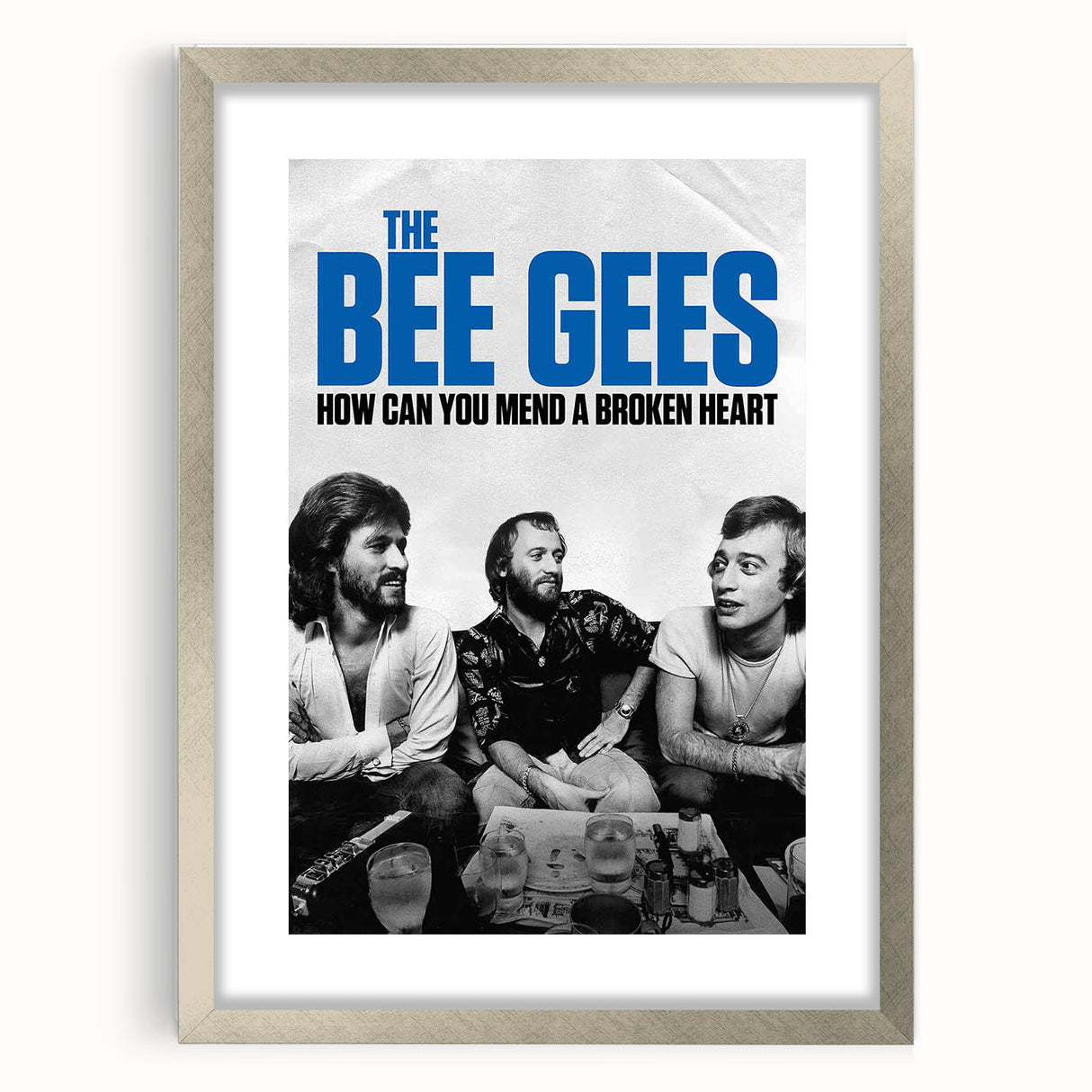 The Bee Gees Vintage 2020s Poster – Retro Music Film Wall Art Print
