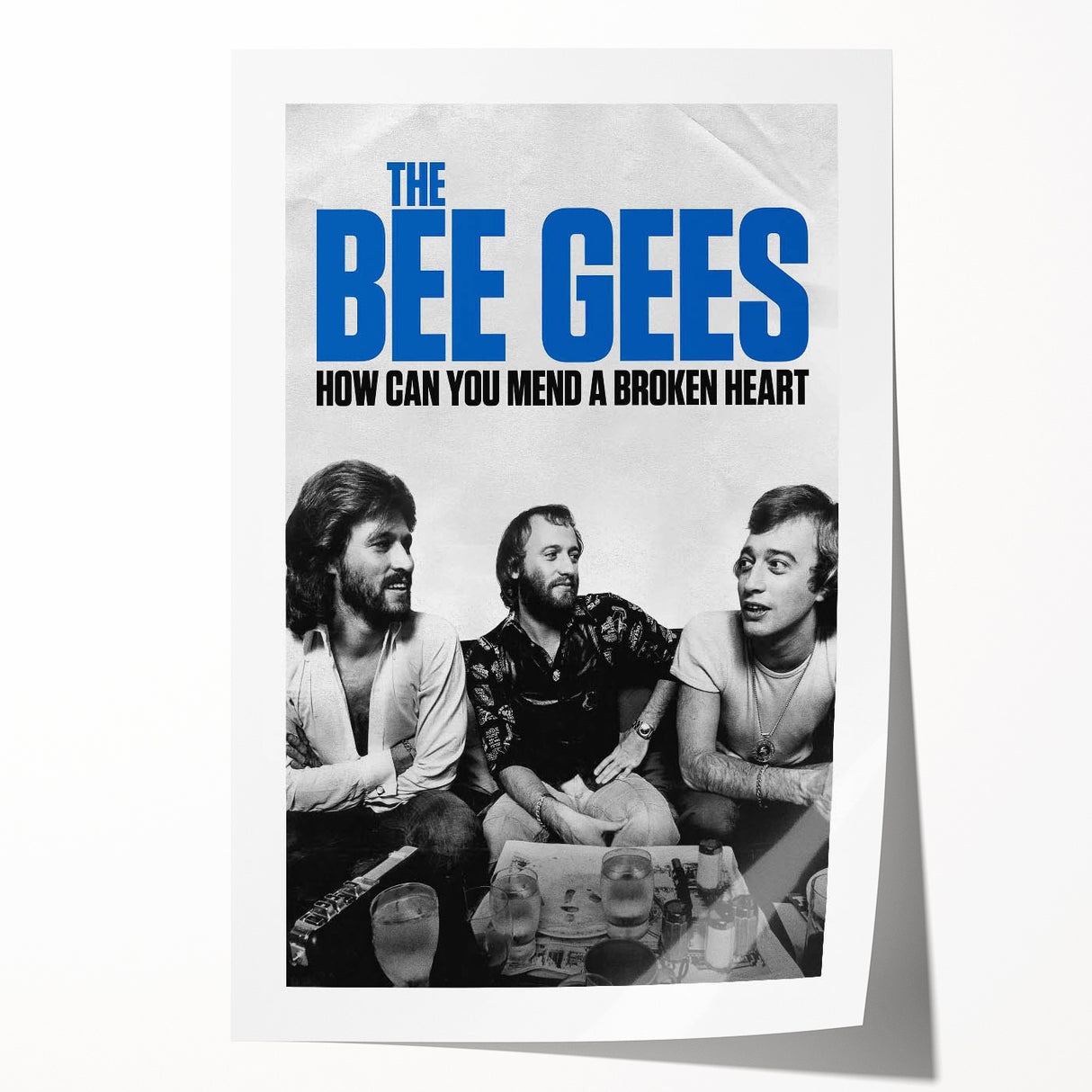 The Bee Gees Vintage 2020s Poster – Retro Music Film Wall Art Print