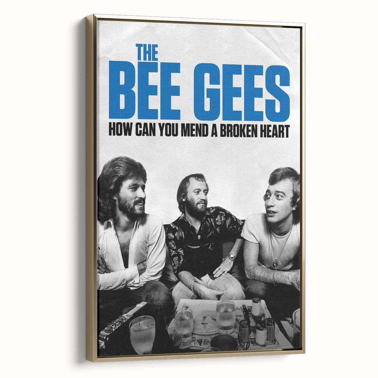 The Bee Gees Vintage 2020s Poster – Retro Music Film Wall Art Print