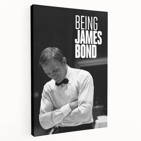 2020s Vintage Movie Poster - Being James Bond Retro Film Art