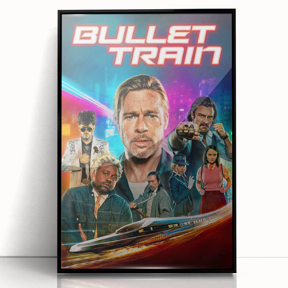 2020s Vintage Movie Poster - Bullet Train Retro Film Art