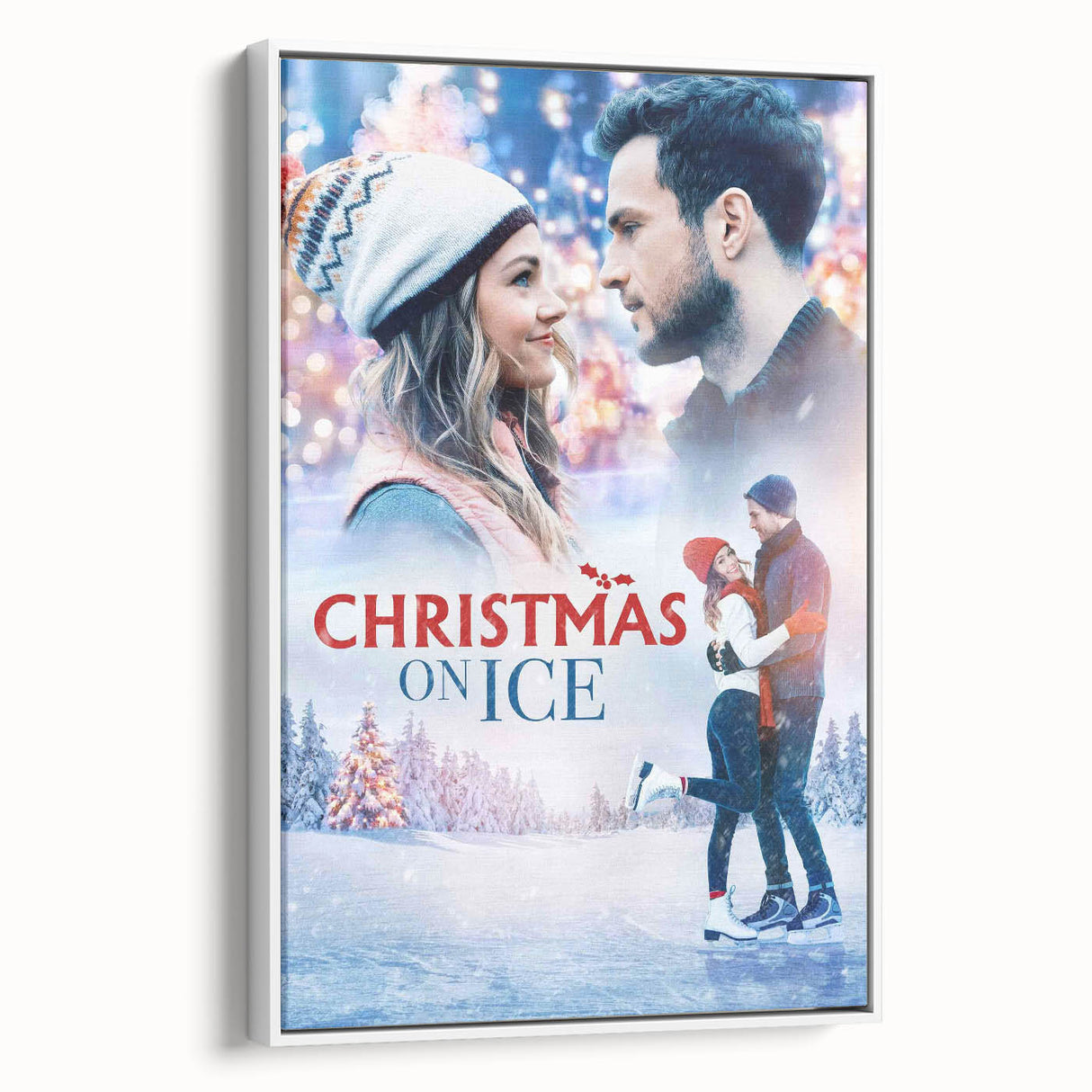 2020s Vintage Movie Poster – Christmas on Ice Retro Film Art