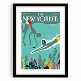 New Yorker Swimming Art - Underwater Scene Wall Decor