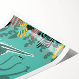 New Yorker Swimming Art - Underwater Scene Wall Decor