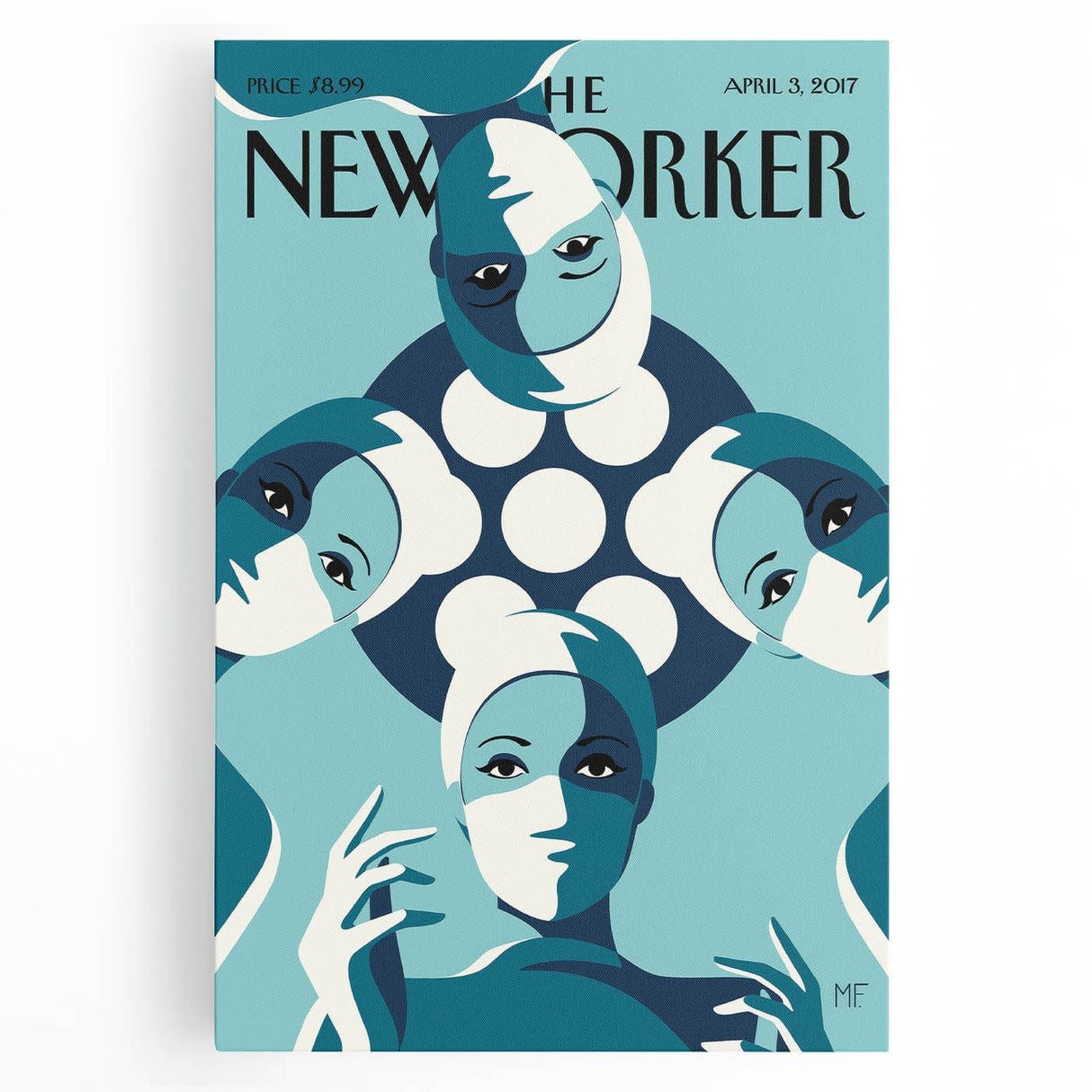 New Yorker Magazine April 3, 2017 – Modern Art Face Mask Design Poster