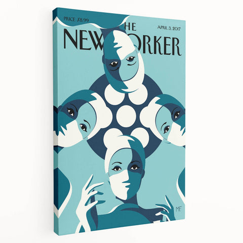 New Yorker Magazine April 3, 2017 – Modern Art Face Mask Design Poster