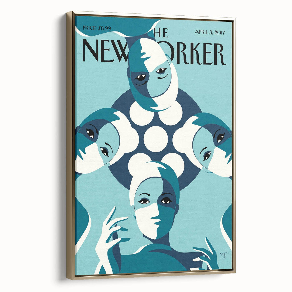 New Yorker Magazine April 3, 2017 – Modern Art Face Mask Design Poster