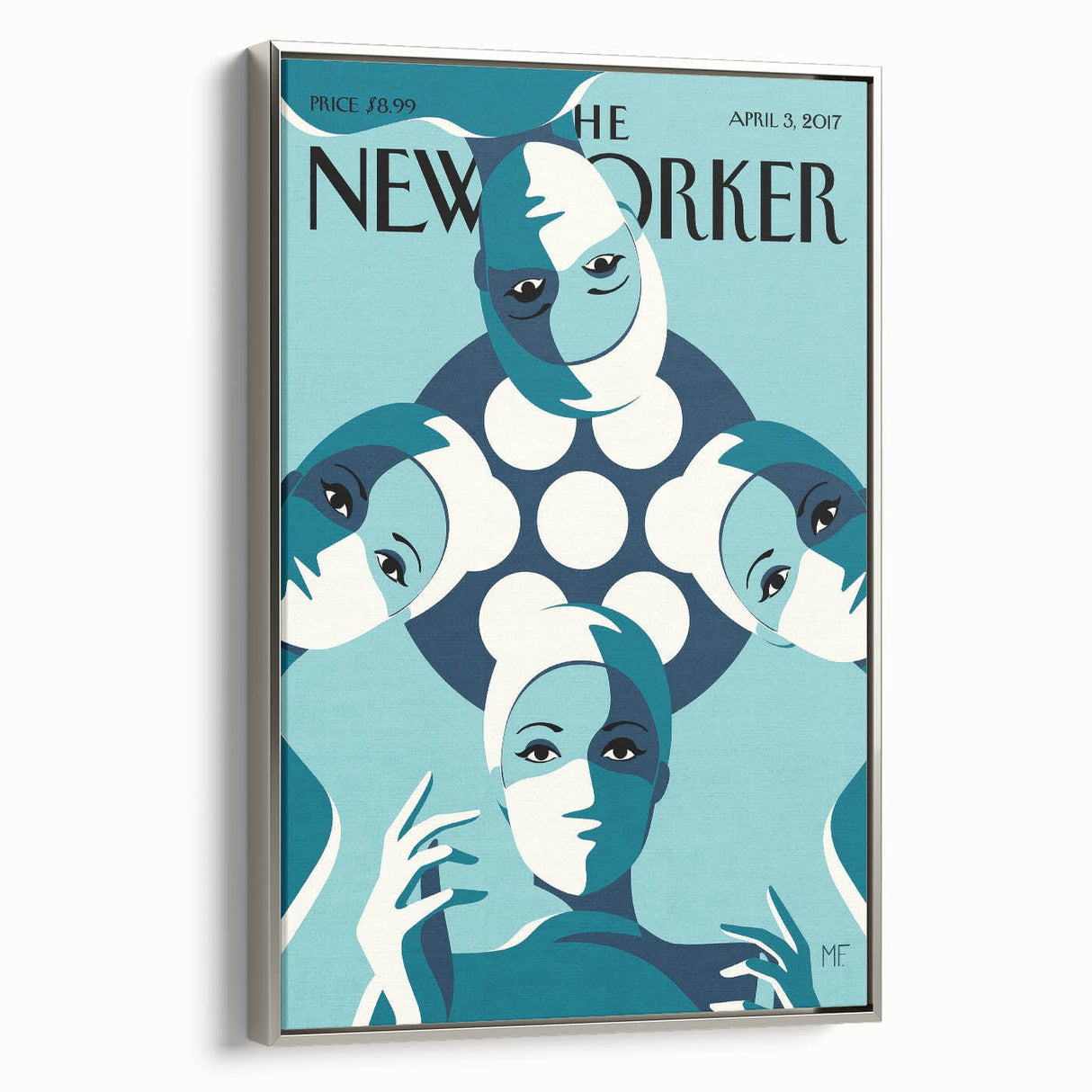New Yorker Magazine April 3, 2017 – Modern Art Face Mask Design Poster