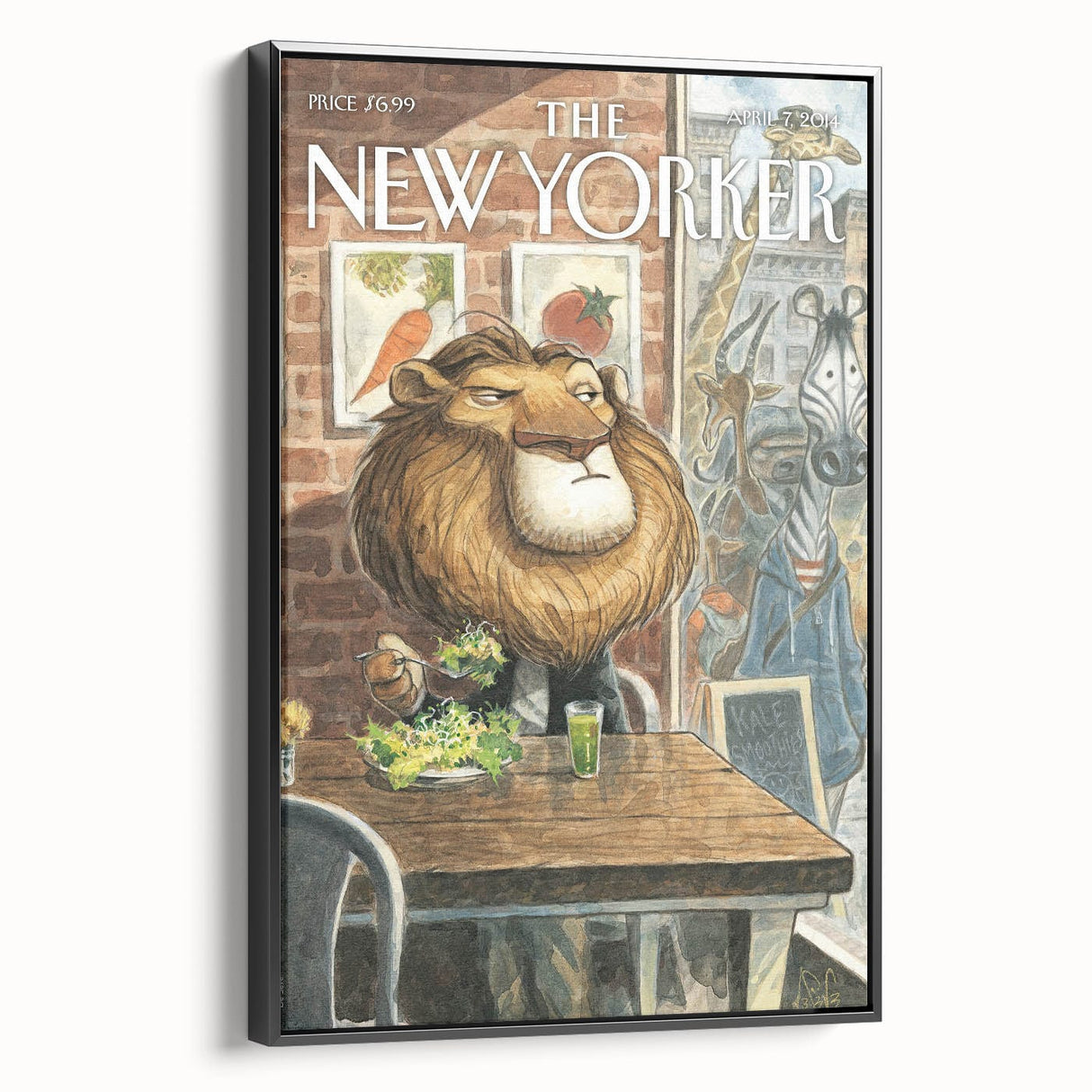New Yorker Poster – April 7, 2014 Lion Cafe Art