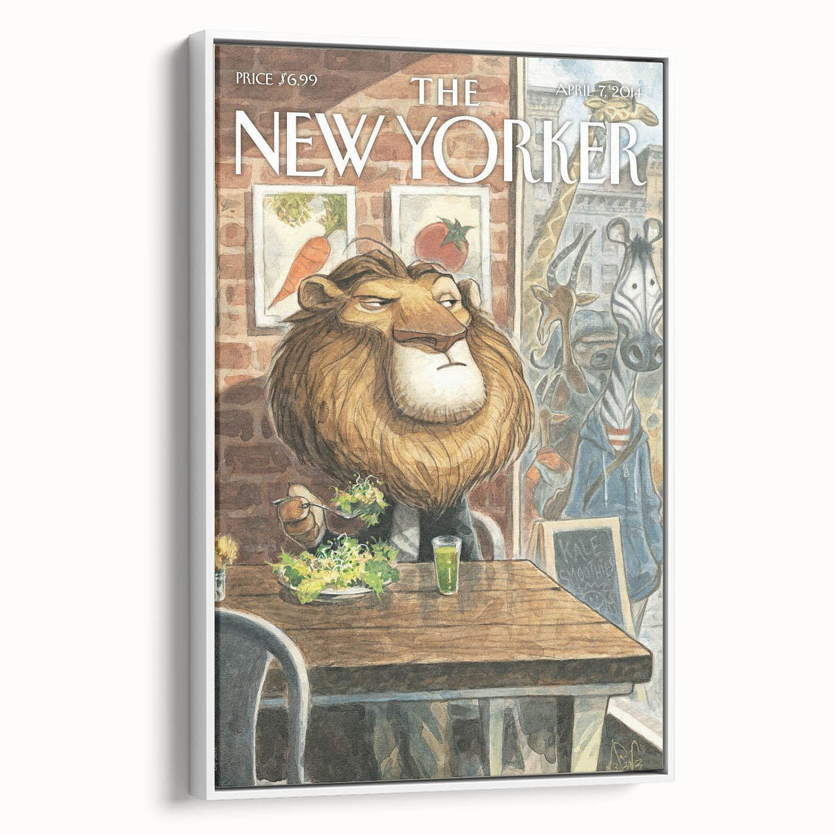 New Yorker Poster – April 7, 2014 Lion Cafe Art