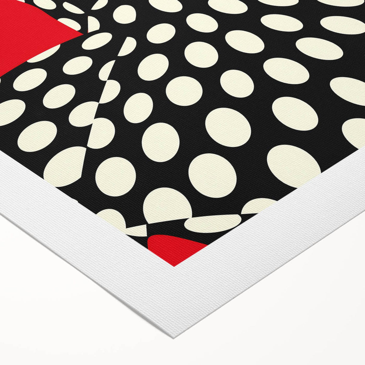 Vintage New Yorker Poster – Polka Dot Dress & Bold Red Background