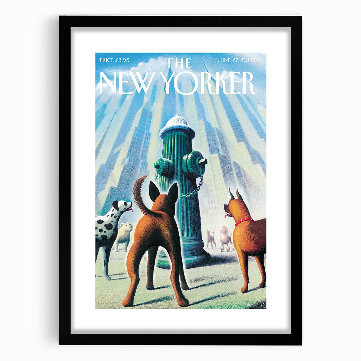 New Yorker Poster – June 27, 2005 Dog Hydrant Art