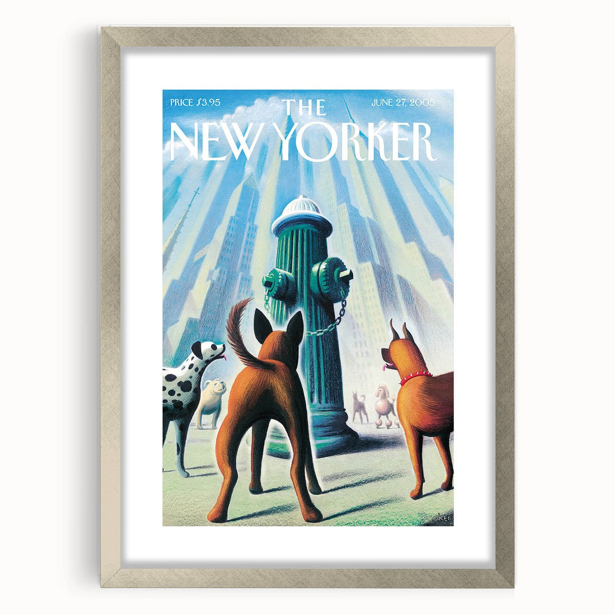 New Yorker Poster – June 27, 2005 Dog Hydrant Art