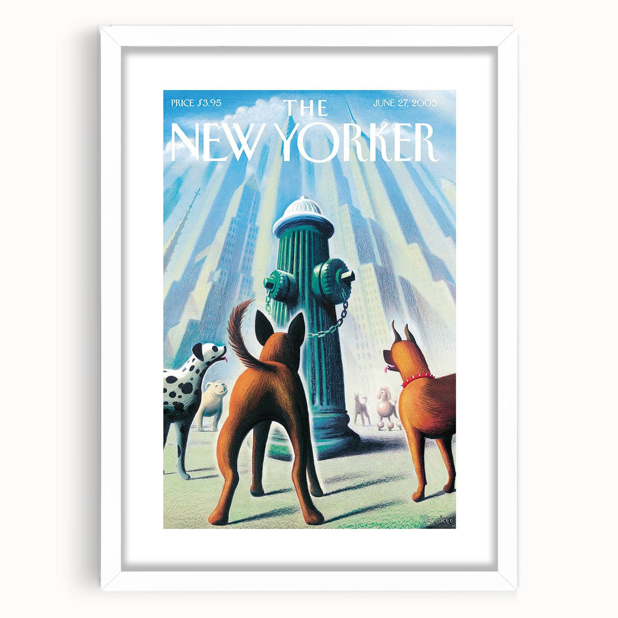 New Yorker Poster – June 27, 2005 Dog Hydrant Art
