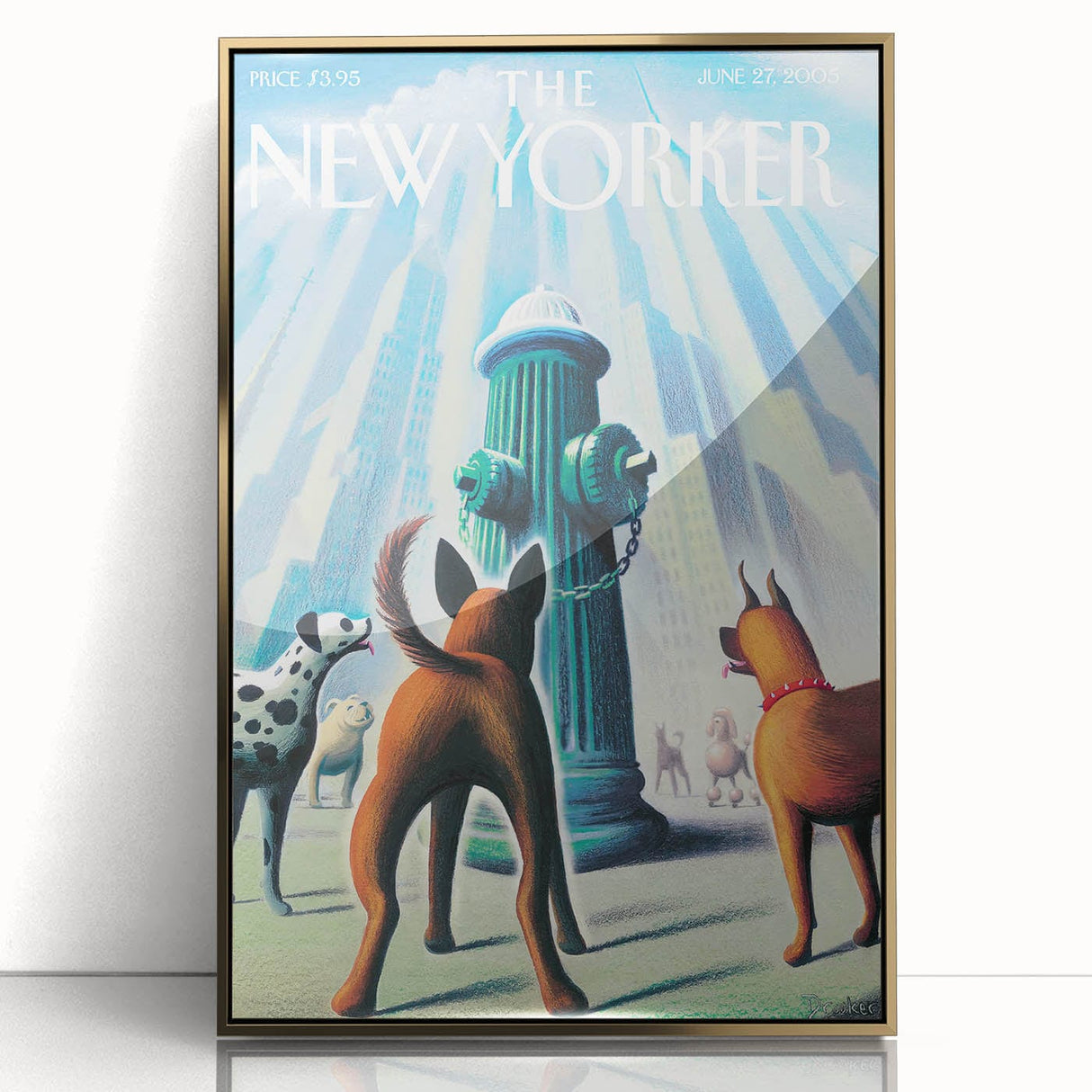 New Yorker Poster – June 27, 2005 Dog Hydrant Art