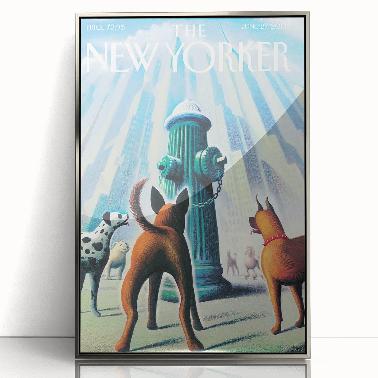 New Yorker Poster – June 27, 2005 Dog Hydrant Art