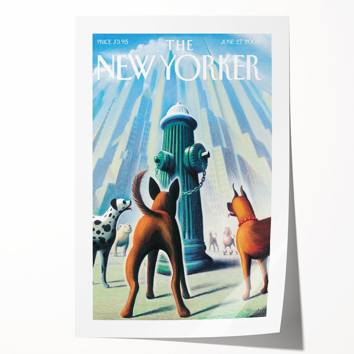 New Yorker Poster – June 27, 2005 Dog Hydrant Art