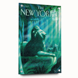 New Yorker Poster - 2011 Lion Statue in Waterfall Art Print
