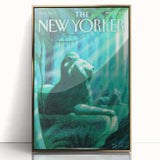New Yorker Poster - 2011 Lion Statue in Waterfall Art Print