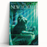 New Yorker Poster - 2011 Lion Statue in Waterfall Art Print