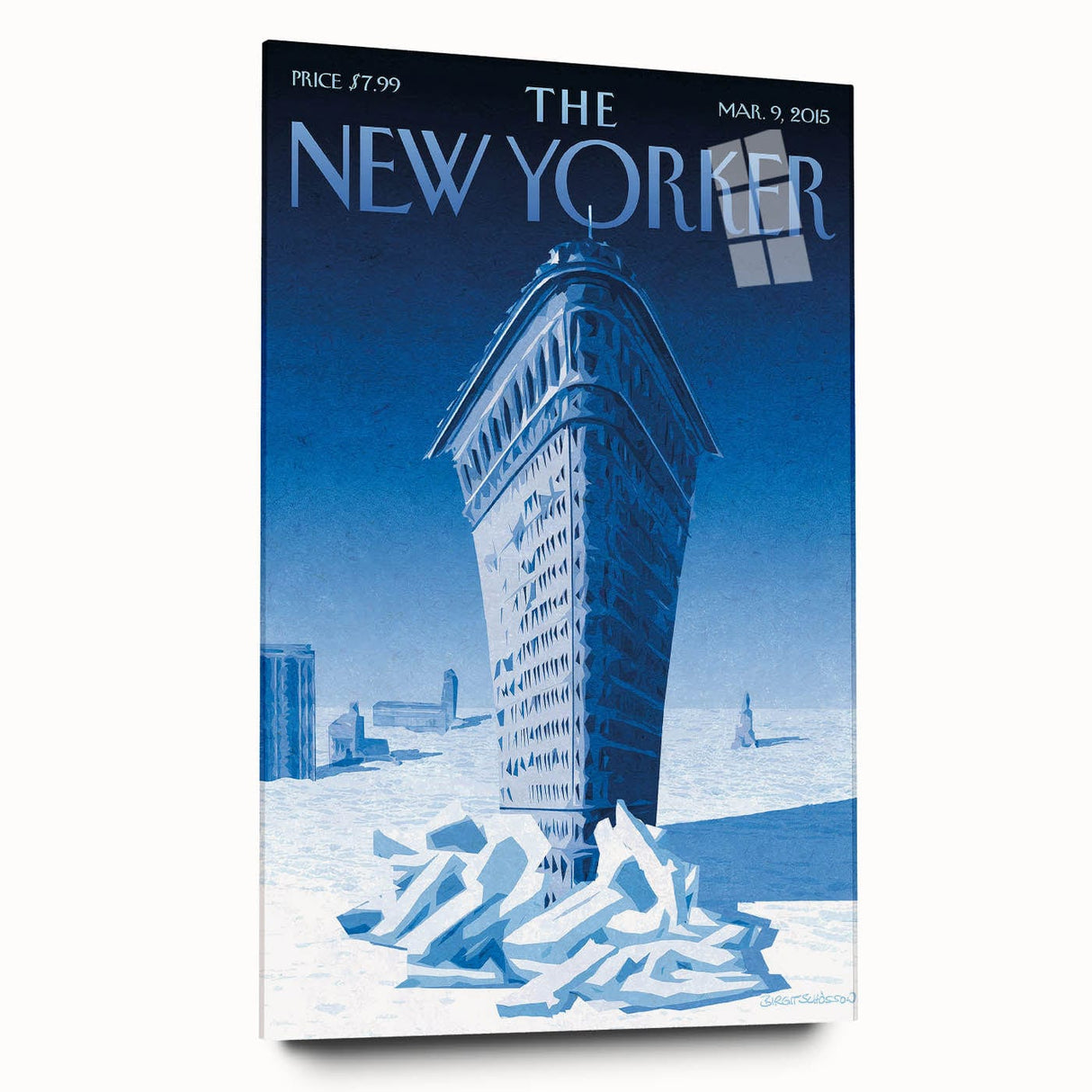 New Yorker Poster - 2015 Flatiron Building in Snow Art Print
