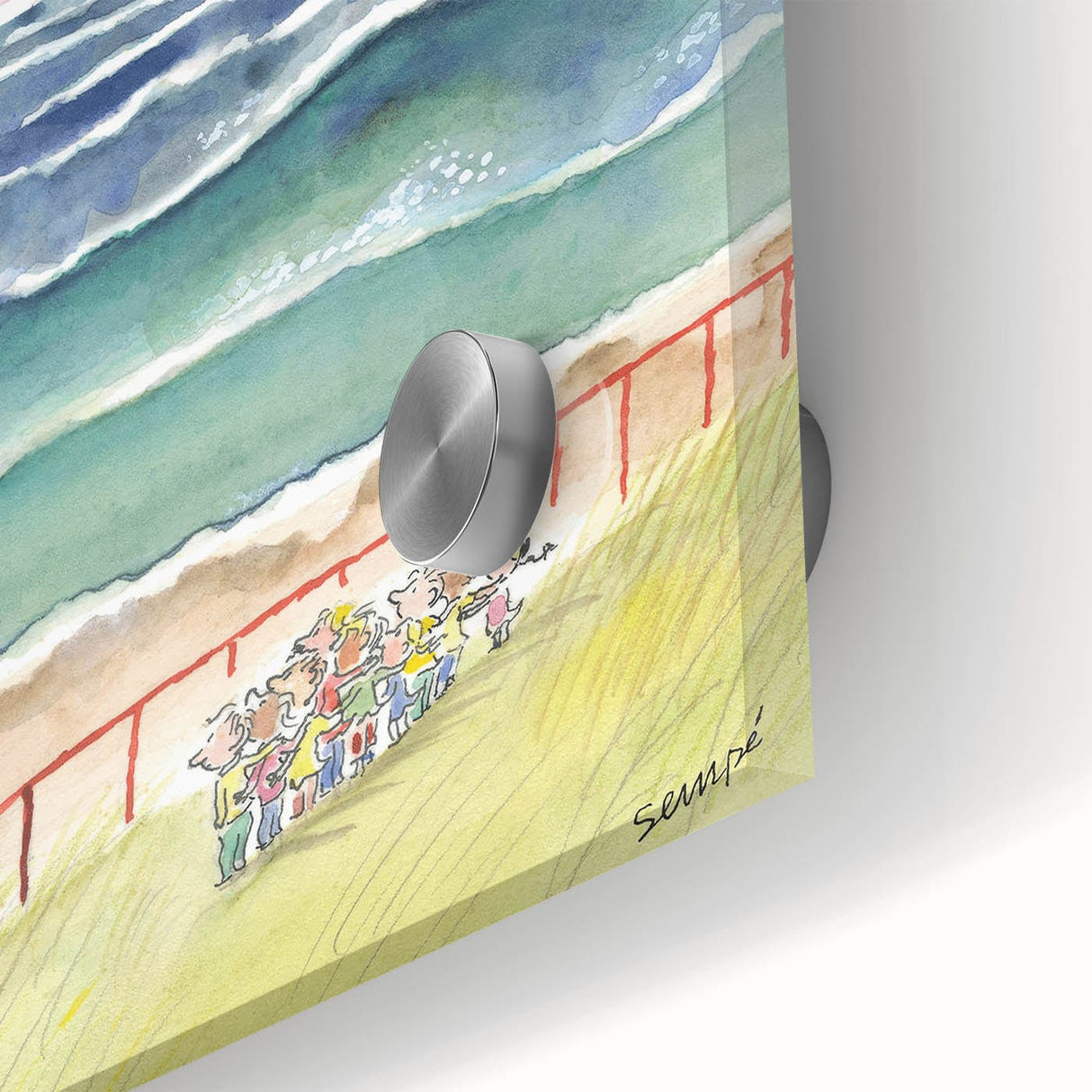 Vintage New Yorker Poster - Seaside Stroll Wall Art