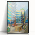 New Yorker Magazine Cover Art - City Life Rental Scene Poster