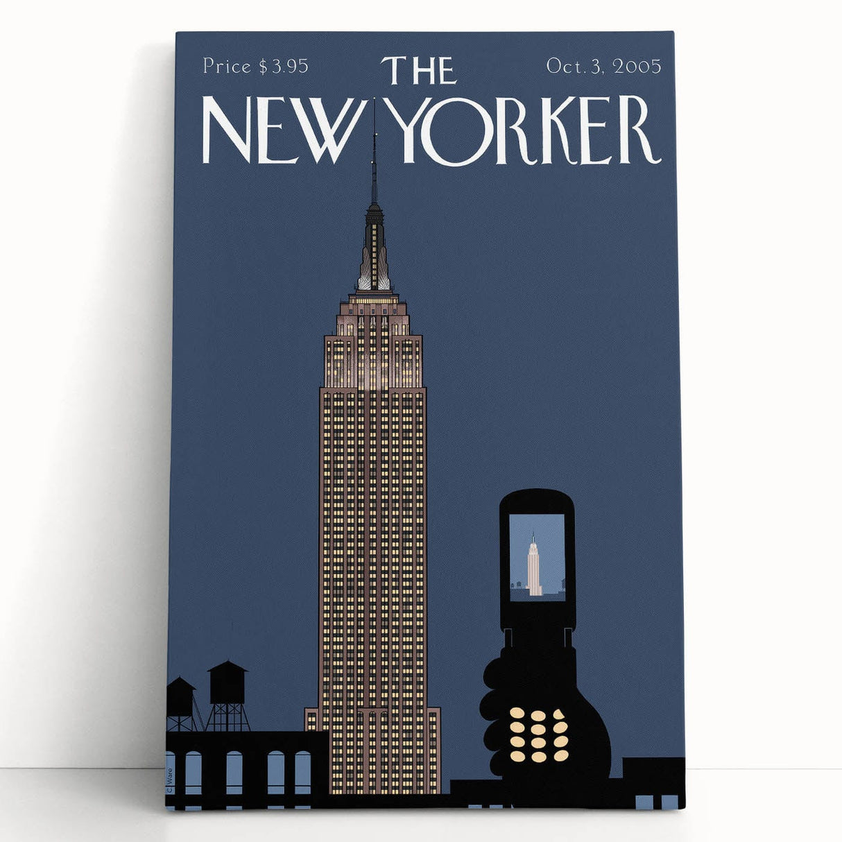 New Yorker Magazine Cover Art - Empire State Building Cell Phone Poster