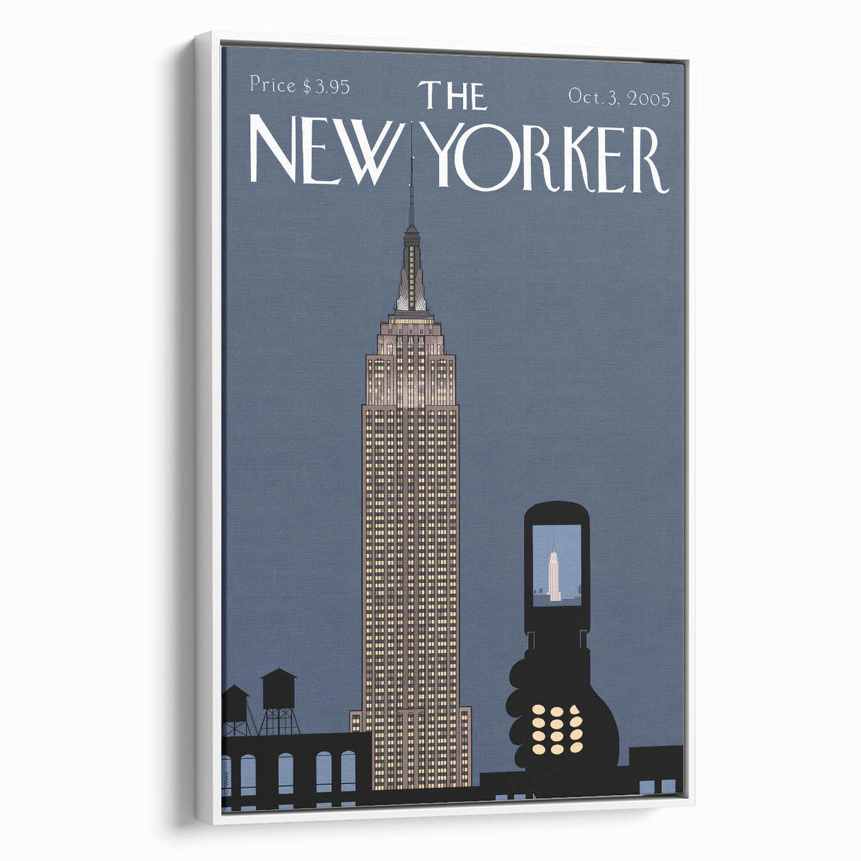 New Yorker Magazine Cover Art - Empire State Building Cell Phone Poster