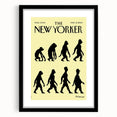 New Yorker Magazine Cover Art: Evolution of Mankind Poster
