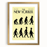 New Yorker Magazine Cover Art: Evolution of Mankind Poster
