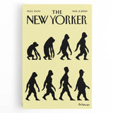 New Yorker Magazine Cover Art: Evolution of Mankind Poster